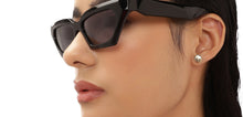 Load image into Gallery viewer, Black Rectangle Full Rim Unisex Sunglasses by John Jacobs-213043