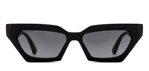 Black Rectangle Full Rim Unisex Sunglasses by John Jacobs-213043