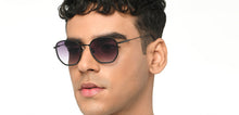 Load image into Gallery viewer, Black Hexagonal Full Rim Unisex Sunglasses by John Jacobs-215334