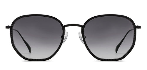 Black Hexagonal Full Rim Unisex Sunglasses by John Jacobs-215334