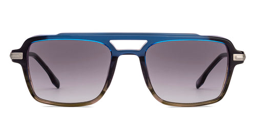 Brown Geometric Full Rim Unisex Sunglasses by John Jacobs-228607