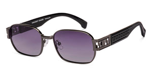 Dark Gunmetal Rectangle Full Rim Unisex Sunglasses by Vincent Chase Polarized-224457