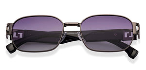 Dark Gunmetal Rectangle Full Rim Unisex Sunglasses by Vincent Chase Polarized-224457