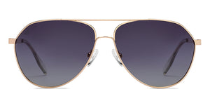 Gold Aviator Full Rim Unisex Sunglasses by Vincent Chase Polarized-216027