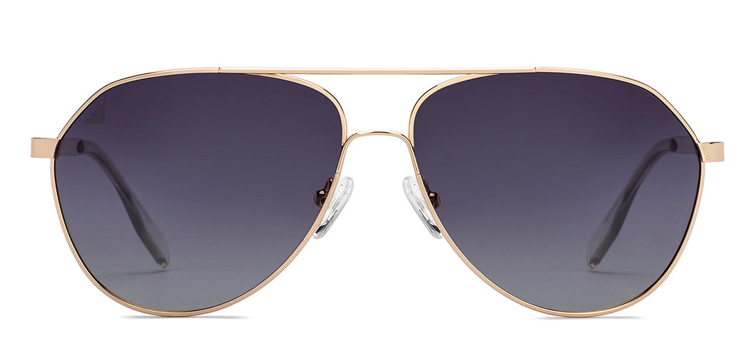 Gold Aviator Full Rim Unisex Sunglasses by Vincent Chase Polarized-216027