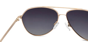 Gold Aviator Full Rim Unisex Sunglasses by Vincent Chase Polarized-216027