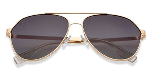 Gold Aviator Full Rim Unisex Sunglasses by Vincent Chase Polarized-216027