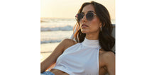 Load image into Gallery viewer, Gunmetal Geometric Full Rim Unisex Sunglasses by Vincent Chase-221941