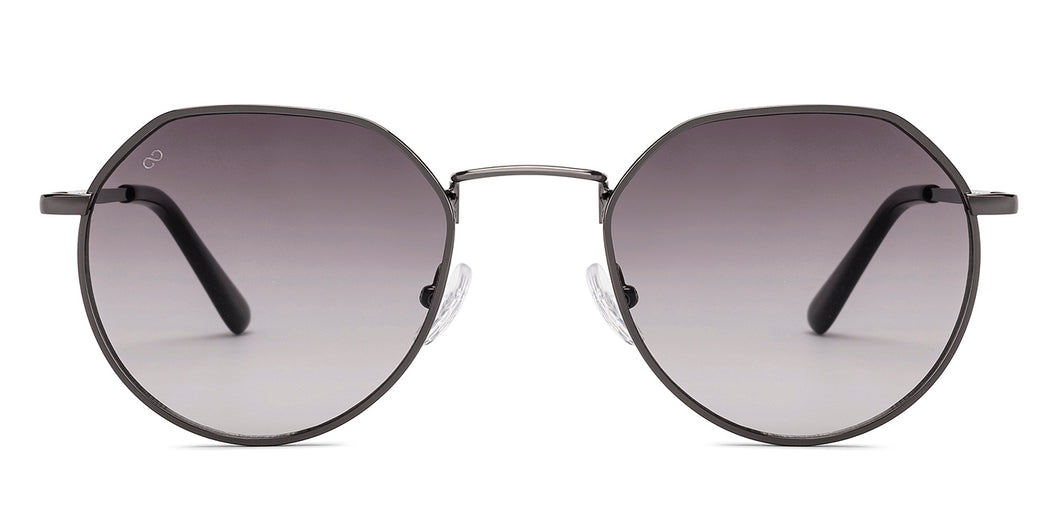 Gunmetal Geometric Full Rim Unisex Sunglasses by Vincent Chase-221941