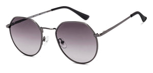 Gunmetal Geometric Full Rim Unisex Sunglasses by Vincent Chase-221941