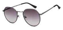 Load image into Gallery viewer, Gunmetal Geometric Full Rim Unisex Sunglasses by Vincent Chase-221941