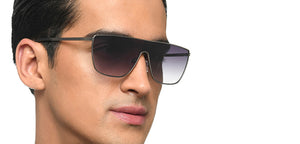 Gunmetal Rectangle/ Square Full Rim Unisex Sunglasses by Lenskart STUDIO-216051
