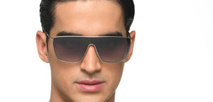 Gunmetal Rectangle/ Square Full Rim Unisex Sunglasses by Lenskart STUDIO-216051