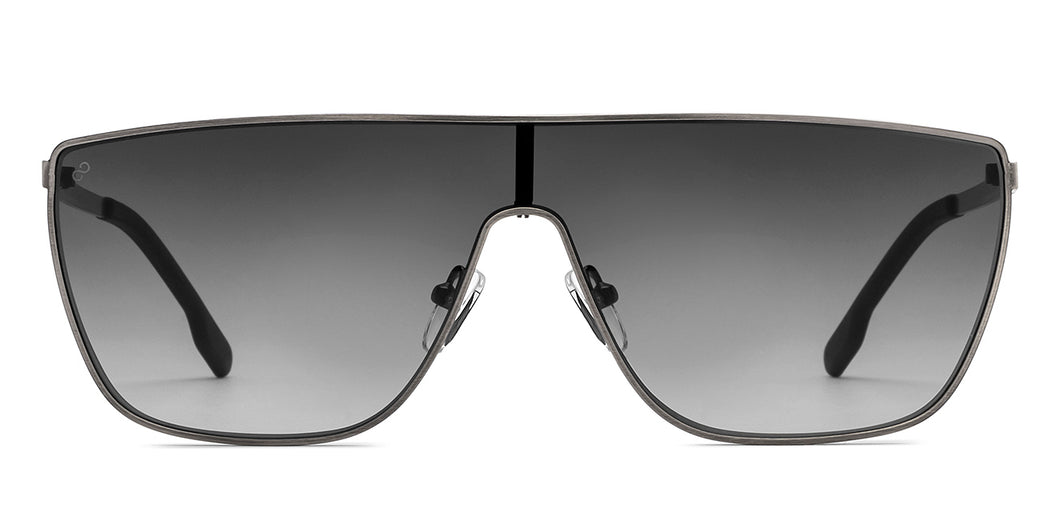 Gunmetal Rectangle/ Square Full Rim Unisex Sunglasses by Lenskart STUDIO-216051