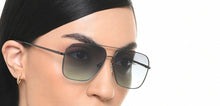Load image into Gallery viewer, Gunmetal Rectangle/ Square Full Rim Unisex Sunglasses by Vincent Chase-217633