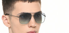 Load image into Gallery viewer, Gunmetal Rectangle/ Square Full Rim Unisex Sunglasses by Vincent Chase-217633