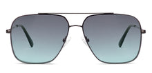 Load image into Gallery viewer, Gunmetal Rectangle/ Square Full Rim Unisex Sunglasses by Vincent Chase-217633