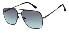 Load image into Gallery viewer, Gunmetal Rectangle/ Square Full Rim Unisex Sunglasses by Vincent Chase-217633