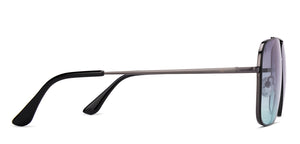 Gunmetal Rectangle/ Square Full Rim Unisex Sunglasses by Vincent Chase-217633
