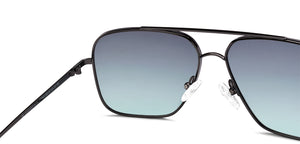Gunmetal Rectangle/ Square Full Rim Unisex Sunglasses by Vincent Chase-217633