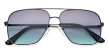 Load image into Gallery viewer, Gunmetal Rectangle/ Square Full Rim Unisex Sunglasses by Vincent Chase-217633
