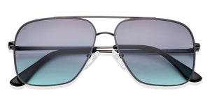 Gunmetal Rectangle/ Square Full Rim Unisex Sunglasses by Vincent Chase-217633