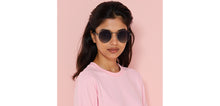 Load image into Gallery viewer, Gunmetal Round Full Rim Unisex Sunglasses by Vincent Chase Polarized-229023