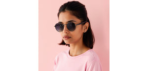 Gunmetal Round Full Rim Unisex Sunglasses by Vincent Chase Polarized-229023