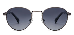 Gunmetal Round Full Rim Unisex Sunglasses by Vincent Chase Polarized-229023