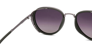 Gunmetal Aviator Full Rim Unisex Sunglasses by Vincent Chase Polarized-217970
