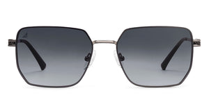 Gunmetal Rectangle/ Square Full Rim Unisex Sunglasses by Vincent Chase-216036