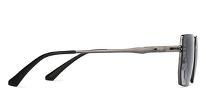 Gunmetal Rectangle/ Square Full Rim Unisex Sunglasses by Vincent Chase-216036