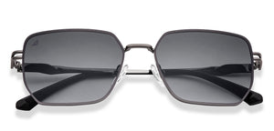 Gunmetal Rectangle/ Square Full Rim Unisex Sunglasses by Vincent Chase-216036