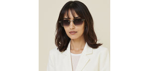 Gunmetal Rectangle/ Square Rimless Unisex Sunglasses by Vincent Chase-229192