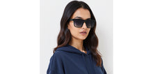 Load image into Gallery viewer, Matte Black Rectangle/ Square Full Rim Unisex Sunglasses by Vincent Chase Polarized-229563
