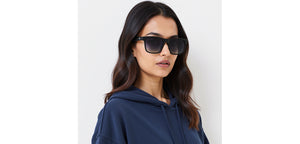 Matte Black Rectangle/ Square Full Rim Unisex Sunglasses by Vincent Chase Polarized-229563