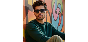 Matte Black Rectangle/ Square Full Rim Unisex Sunglasses by Vincent Chase Polarized-229563