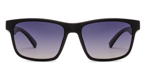Matte Black Rectangle/ Square Full Rim Unisex Sunglasses by Vincent Chase Polarized-229563