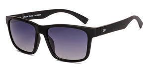 Matte Black Rectangle/ Square Full Rim Unisex Sunglasses by Vincent Chase Polarized-229563