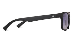 Matte Black Rectangle/ Square Full Rim Unisex Sunglasses by Vincent Chase Polarized-229563