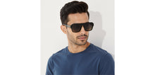 Load image into Gallery viewer, BLACK Wayfarer Full Rim Unisex Sunglasses by Vincent Chase Polarized-228747