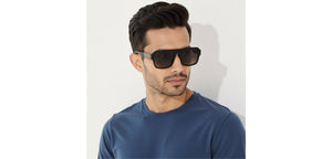 BLACK Wayfarer Full Rim Unisex Sunglasses by Vincent Chase Polarized-228747
