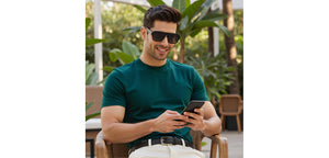 BLACK Wayfarer Full Rim Unisex Sunglasses by Vincent Chase Polarized-228747