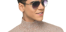 Load image into Gallery viewer, Silver Aviator Full Rim Unisex Sunglasses by John Jacobs-215592