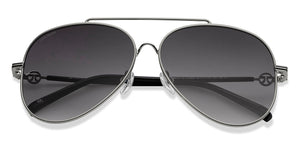 Silver Aviator Full Rim Unisex Sunglasses by John Jacobs-215592