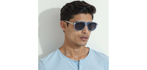 Blue Aviator Full Rim Unisex Sunglasses by John Jacobs-233682