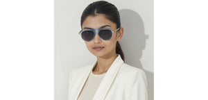 Blue Aviator Full Rim Unisex Sunglasses by John Jacobs-233682