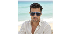 Blue Aviator Full Rim Unisex Sunglasses by John Jacobs-233682
