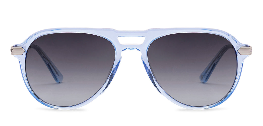 Blue Aviator Full Rim Unisex Sunglasses by John Jacobs-233682