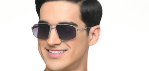 Silver Aviator Full Rim Unisex Sunglasses by Lenskart-217411